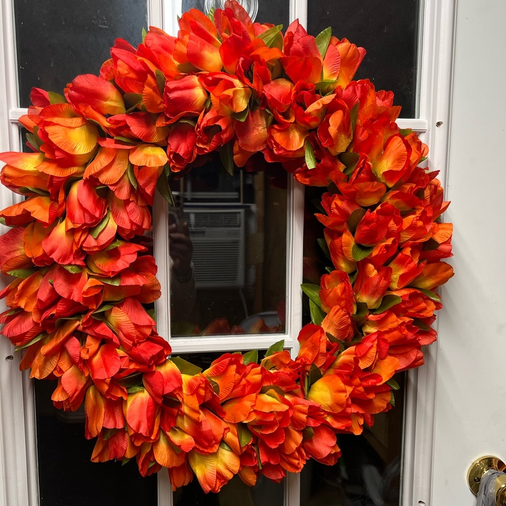 Spring collection -Tulip grapevine wreath